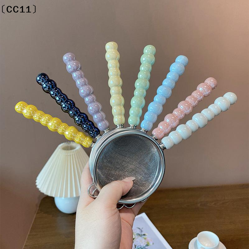 Coffee Tea Jug - Tea Strainer With Pearl Ceramic Handle