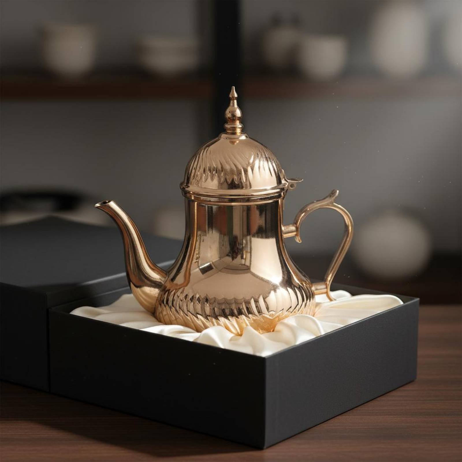 Coffee Tea Jug - Middle Eastern Dallah Mirror Polished Arabian