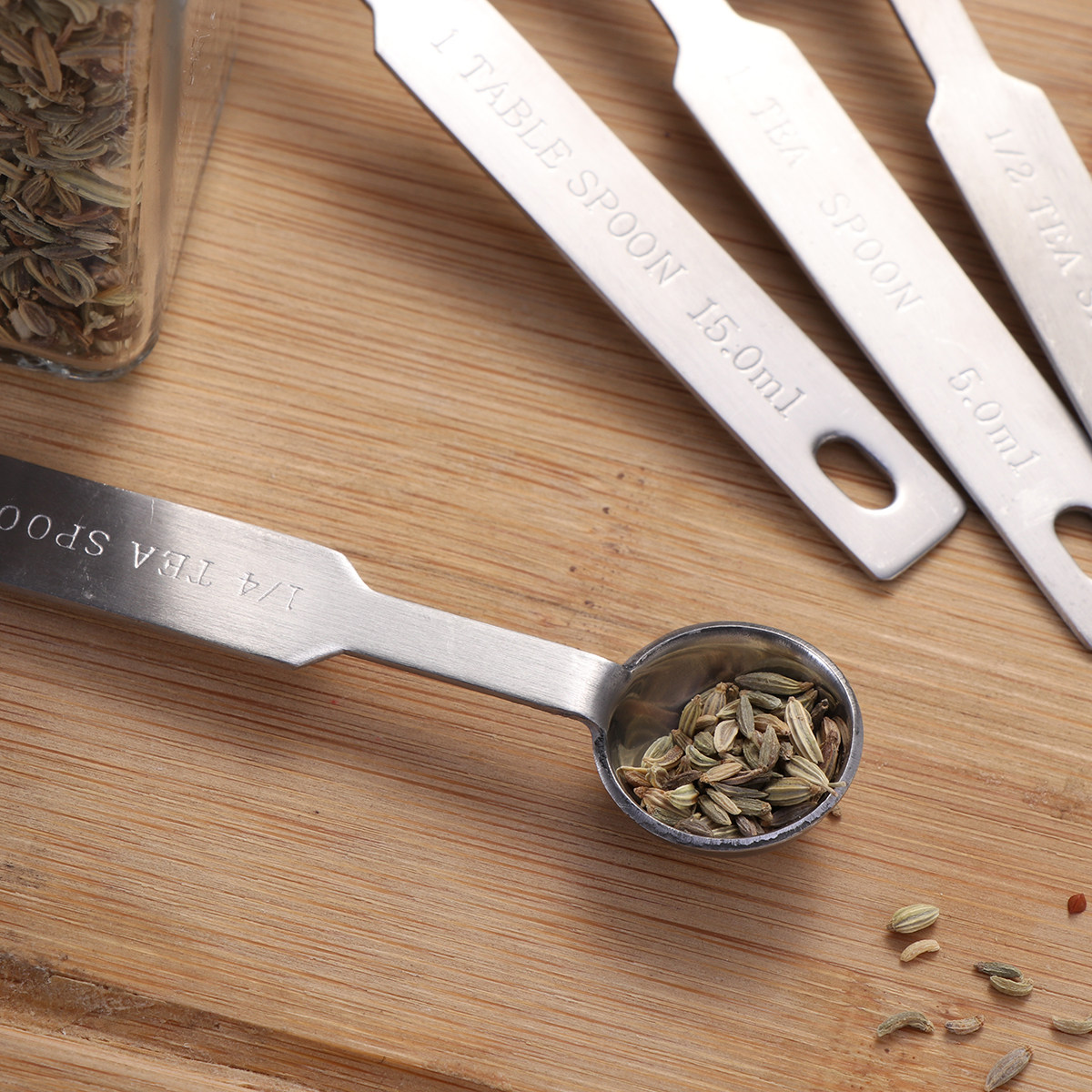 Coffee Tea Difference - 4Pcs Stainless Steel Measuring Spoons Kitchen