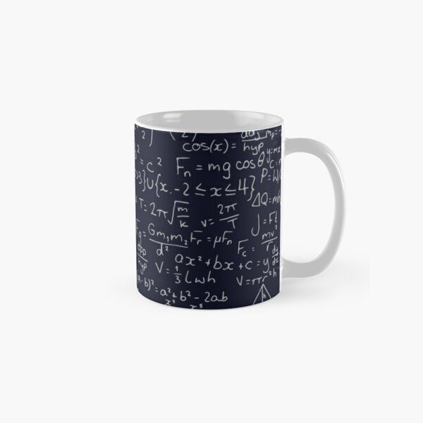 Coffee Tea Picture - Maths Equations Pattern Classic Mug Photo