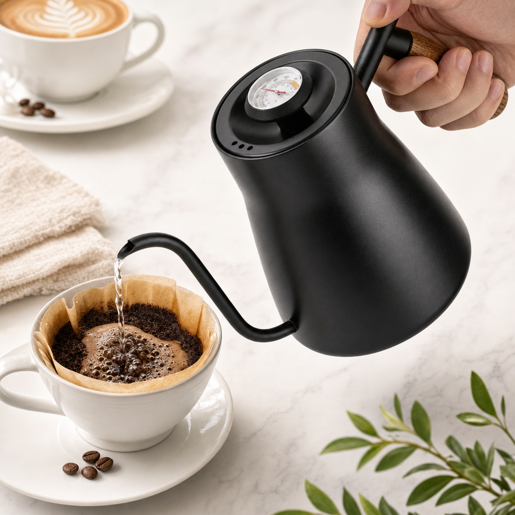 850ml Black Gooseneck Coffee K - Pour Over Kettle reseña y precio