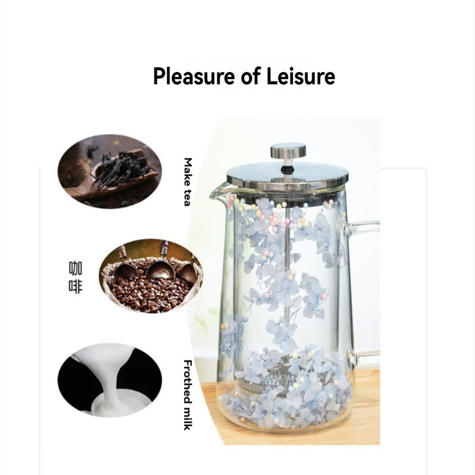 Dried Flower Double Glass Pres - French Press Glass reseña y precio