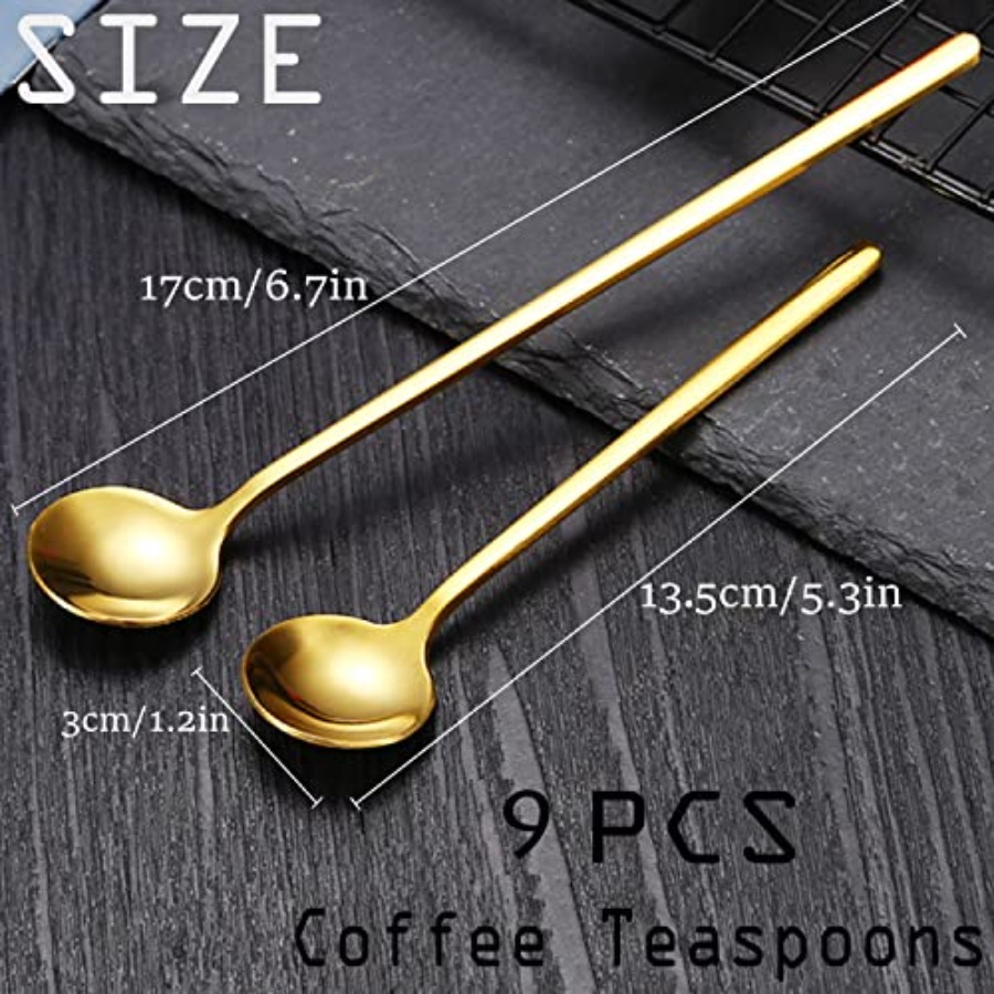 9 PCS Coffee Spoons Espresso T - Coffee Tea Difference reseña y precio