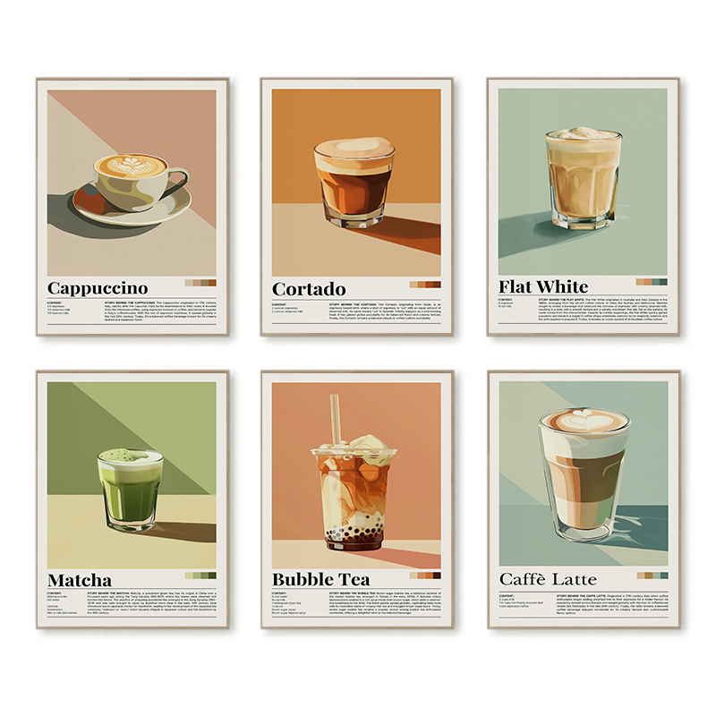 Vintage Coffee Beverage Poster - Coffee Tea Picture reseña y precio