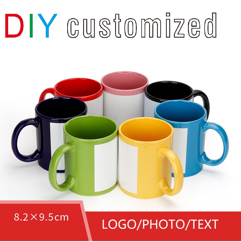 Black Cup DIY LOGO Ceramic 350 - Coffee Tea Picture reseña y precio