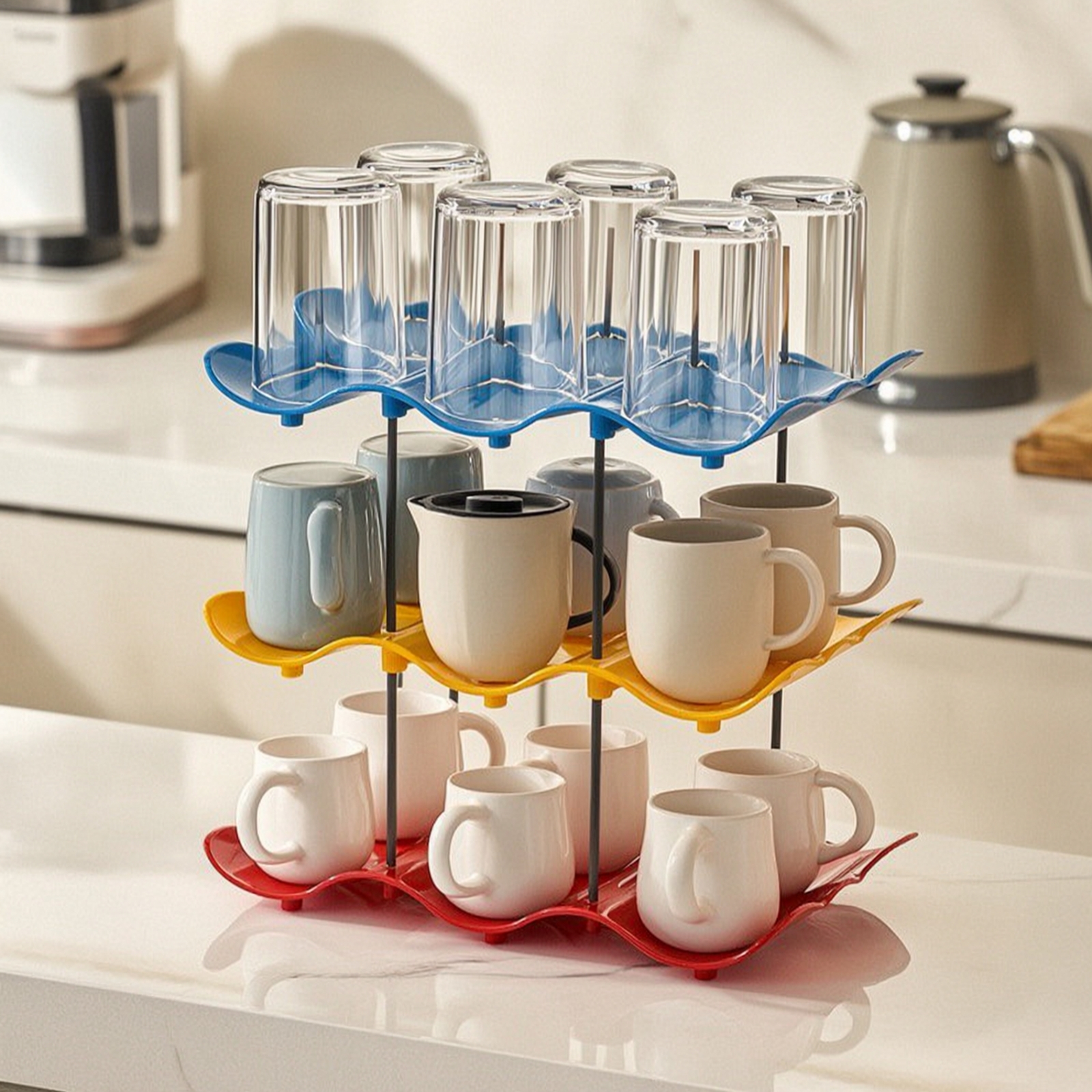 Cup Storage Rack Compact Coffe - Mug Tea Coffee reseña y precio