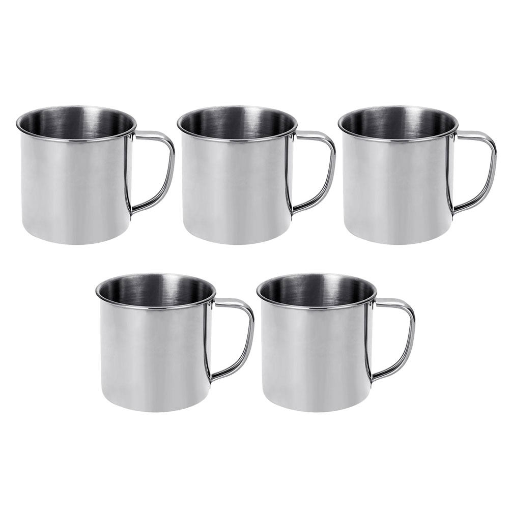 5Pcs Stainless Steel Cup Heavy - Mug Tea Coffee reseña y precio