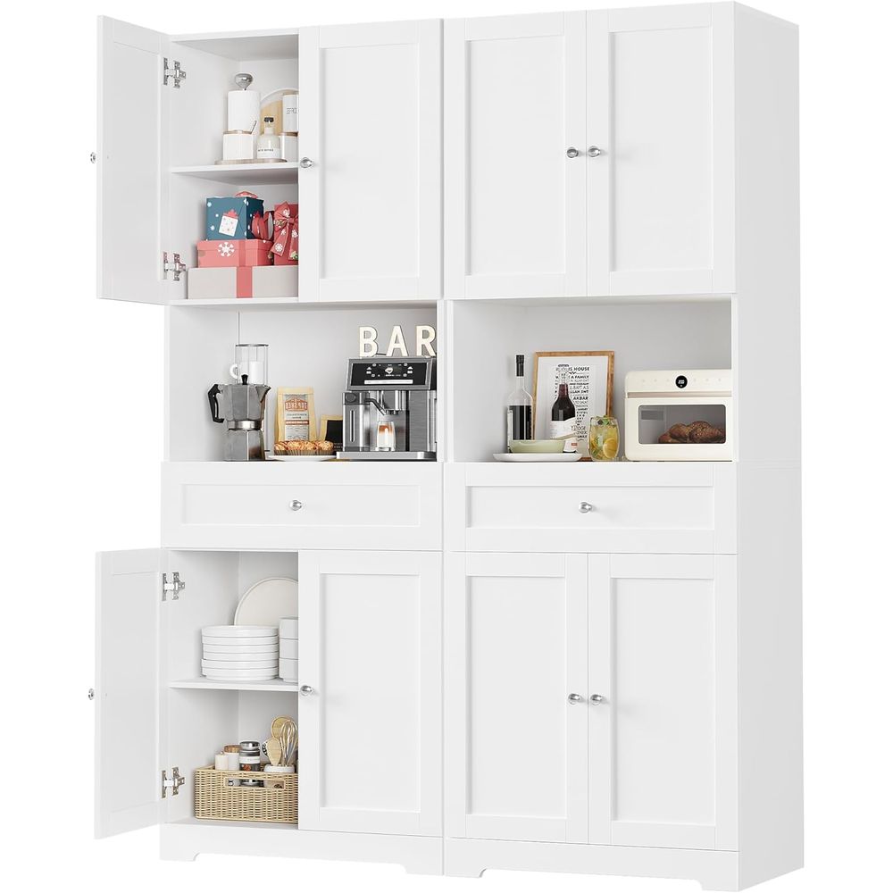 2-Piece Tall Kitchen Pantry Ca - Coffee&Tea House Opinie reseña y precio