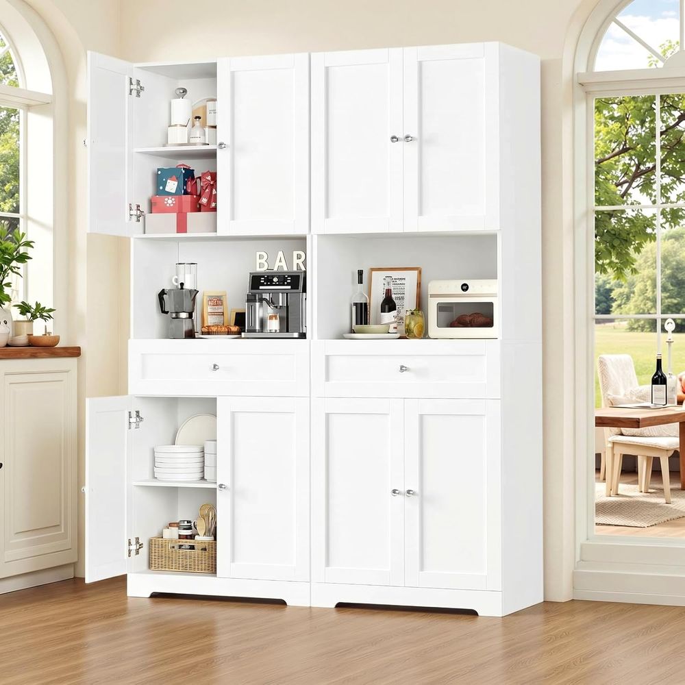 2-Piece Tall Kitchen Pantry Ca - Coffee&Tea House Opinie reseña y precio
