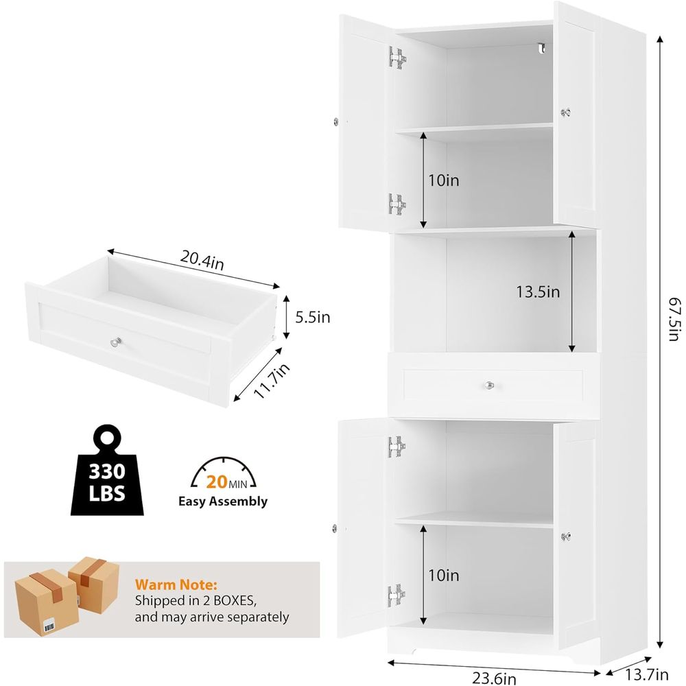 2-Piece Tall Kitchen Pantry Ca - Coffee&Tea House Opinie reseña y precio