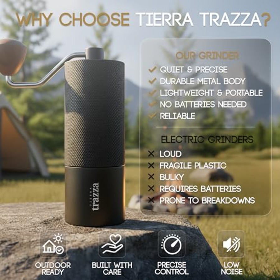 Manual Coffee Grinder, Conical - Coffee&Tea House Opinie reseña y precio