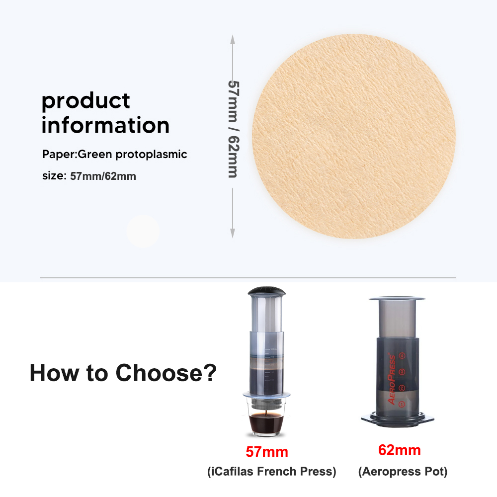 57mm/63mm Coffee Filter Paper  - Aeropress Coffee Maker reseña y precio