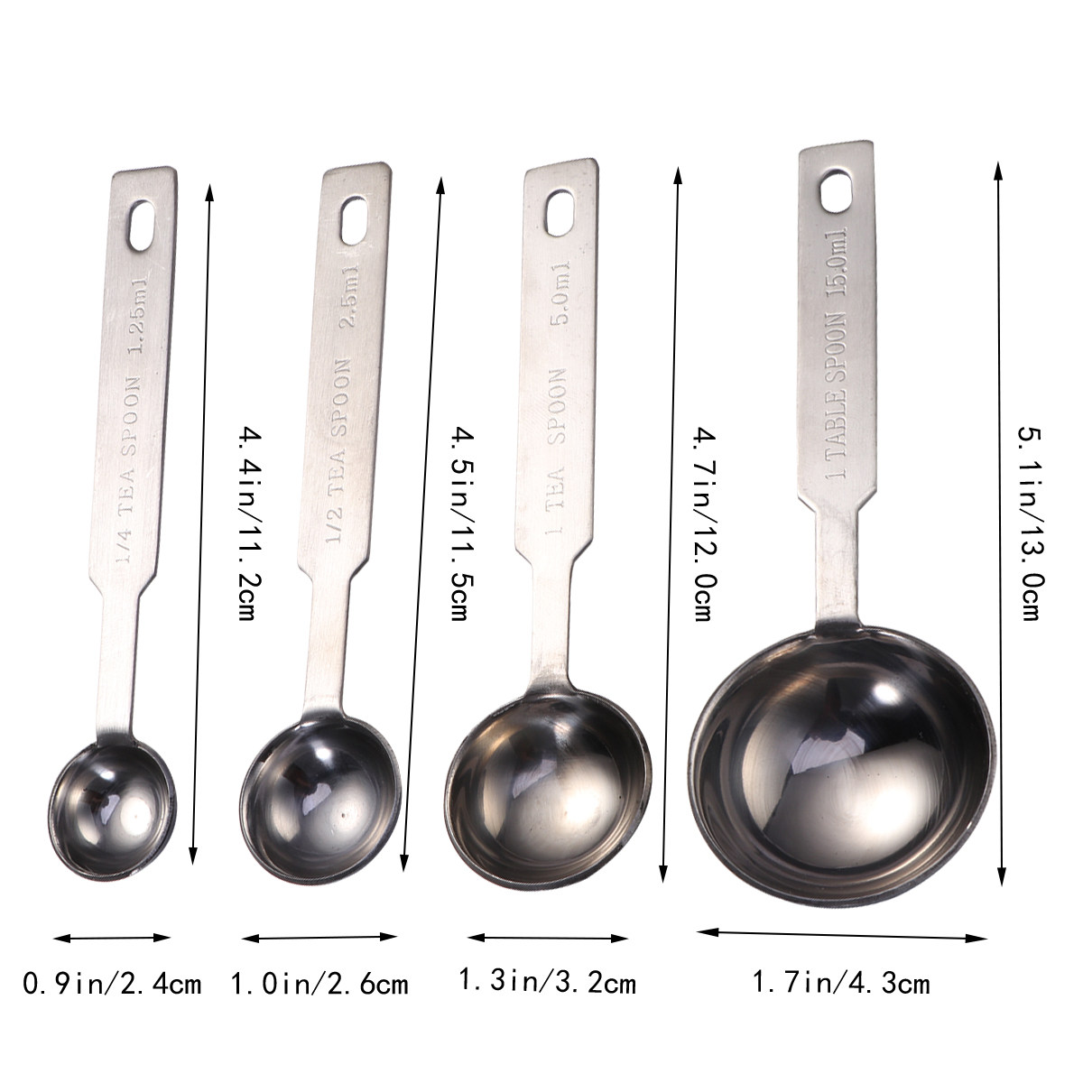 4Pcs Stainless Steel Measuring - Coffee Tea Difference reseña y precio