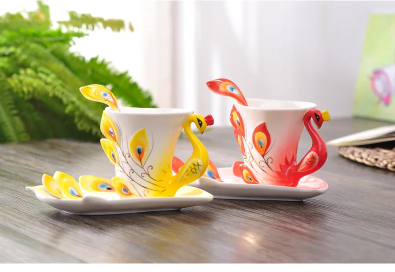 Ceramics Peacock Coffee Mug Cu - Coffee Tea Difference reseña y precio