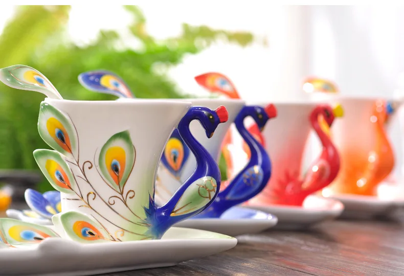 Ceramics Peacock Coffee Mug Cu - Coffee Tea Difference reseña y precio