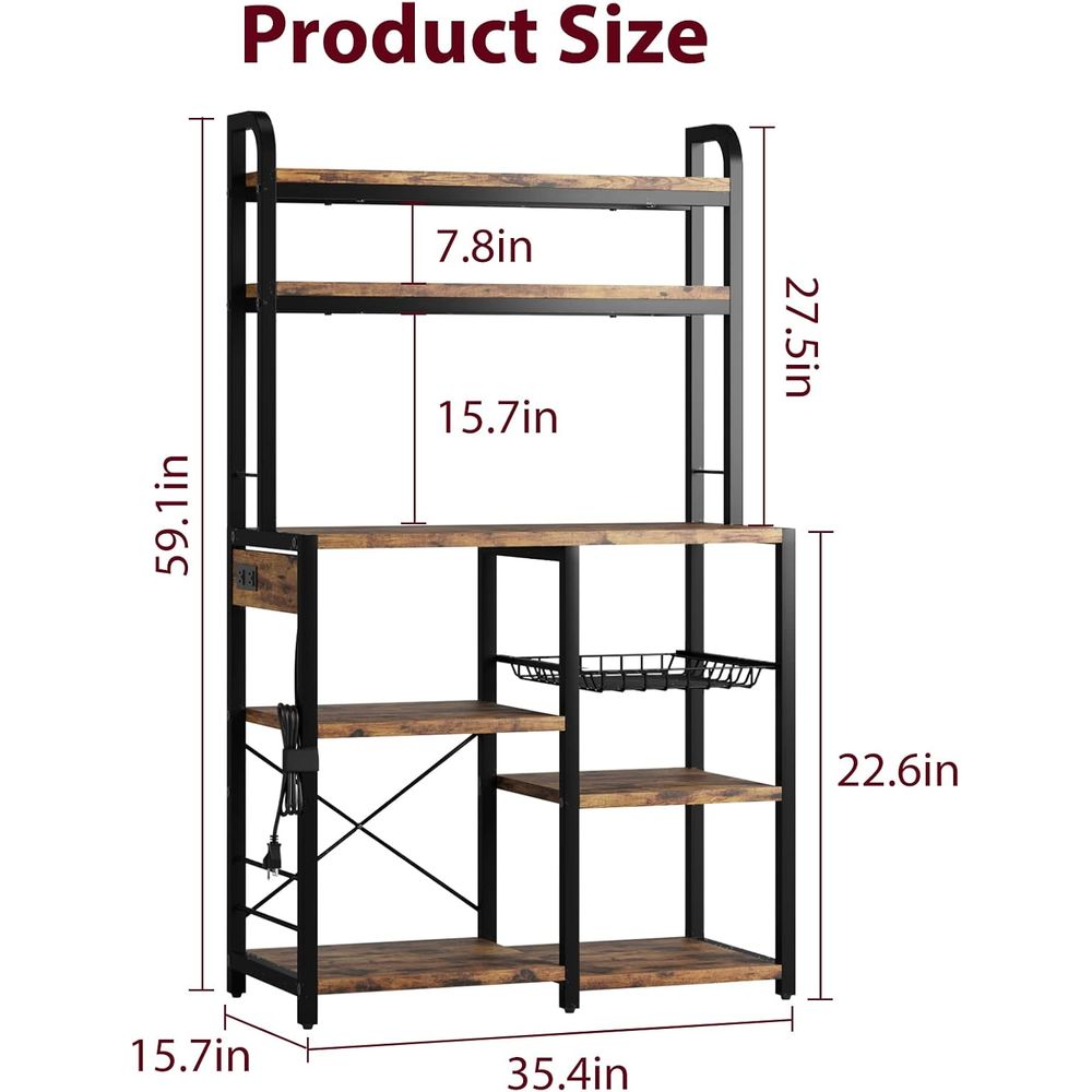 Bakers Rack with Outlet, Coffe - Coffee&Tea House Opinie reseña y precio