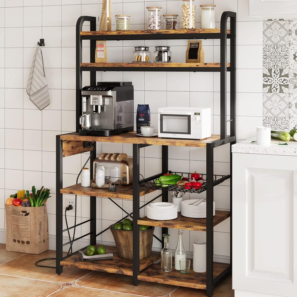 Bakers Rack with Outlet, Coffe - Coffee&Tea House Opinie reseña y precio