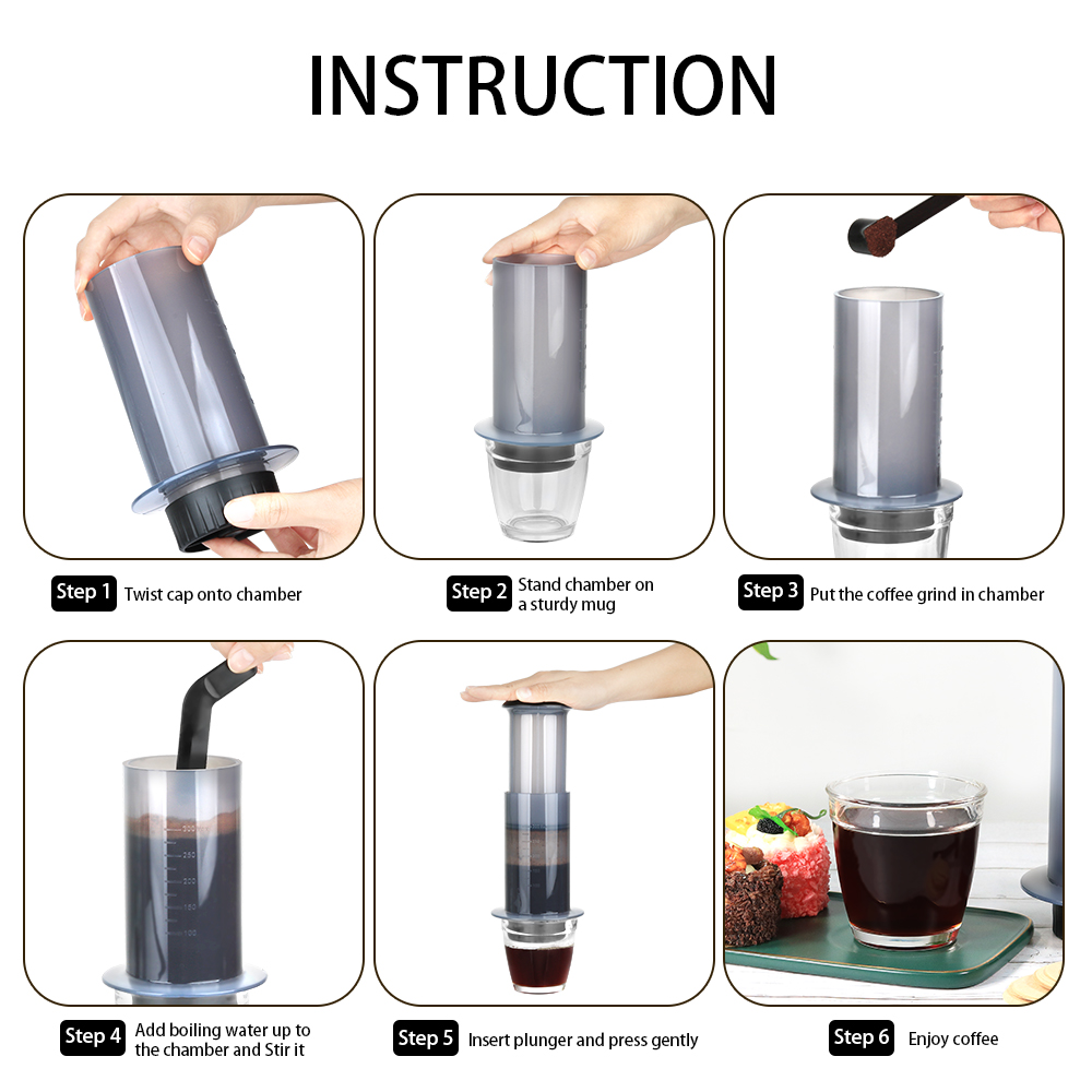Espresso Coffee Maker Portable - Aeropress Coffee Maker reseña y precio