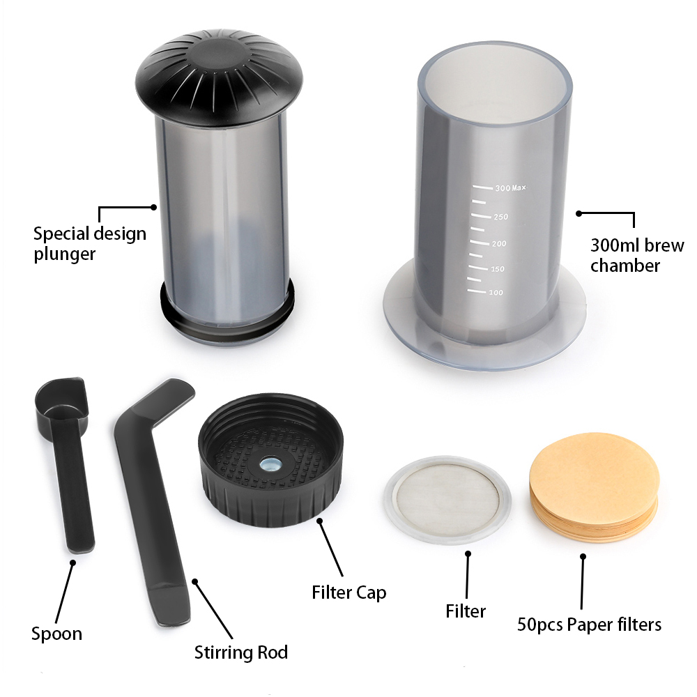 Espresso Coffee Maker Portable - Aeropress Coffee Maker reseña y precio