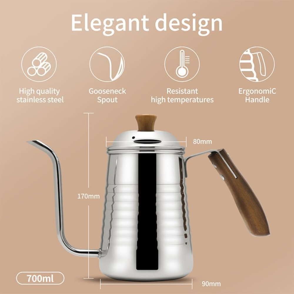 Elegant 700ml Gooseneck Kettle - Pour Over Kettle reseña y precio