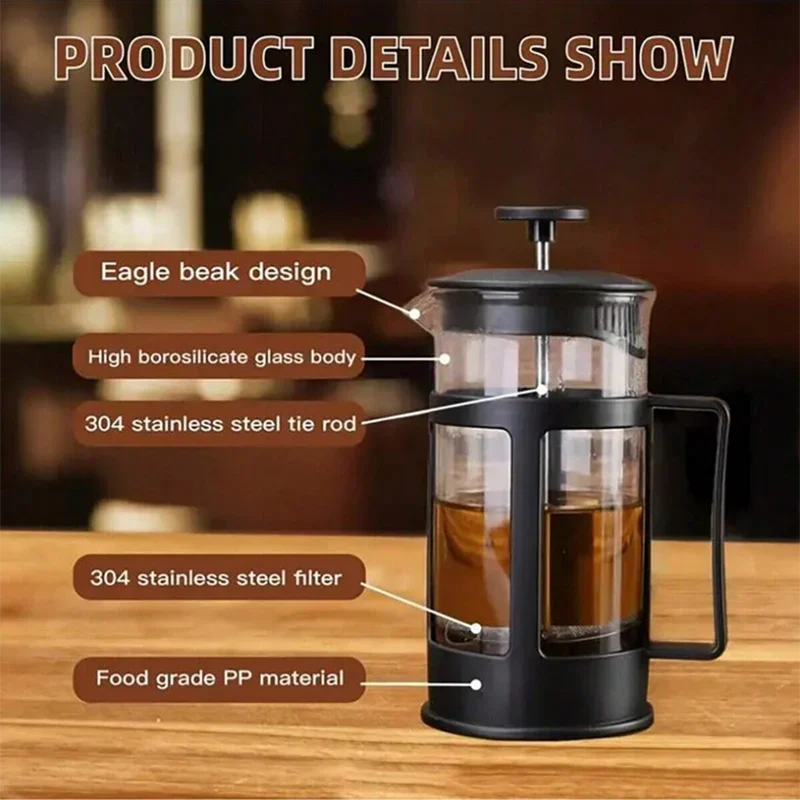 Coffee French Press Pot With F - French Press Glass reseña y precio