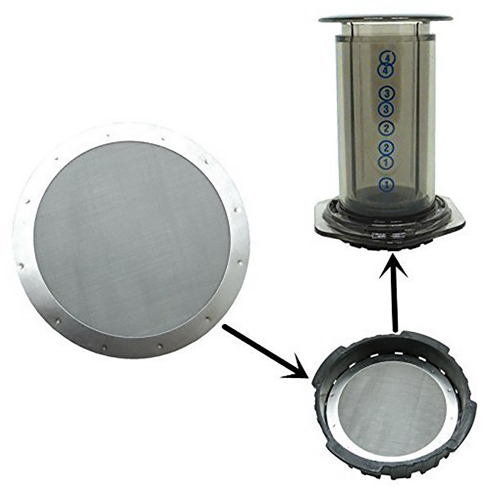 2PCS/lot 61MM Coffee Metal Mes - Aeropress Coffee Maker reseña y precio