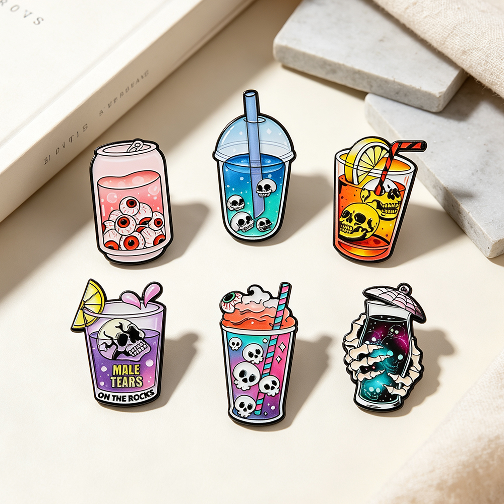 6pcs Cool Halloween Enamel Pin - Mug Tea Coffee reseña y precio