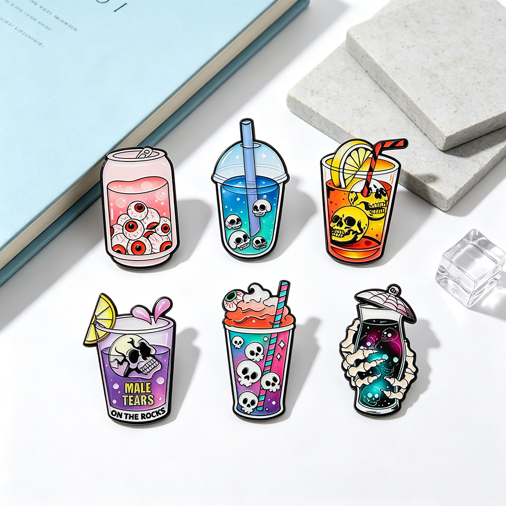 6pcs Cool Halloween Enamel Pin - Mug Tea Coffee reseña y precio