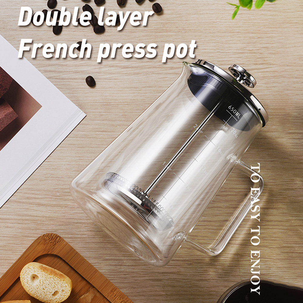 Double Layers French Press Pot - French Press Glass reseña y precio
