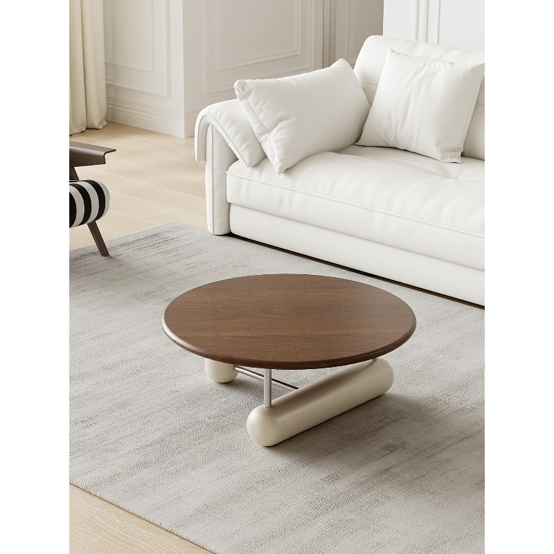 Round solid wood coffee table  - Young Tea Coffee reseña y precio