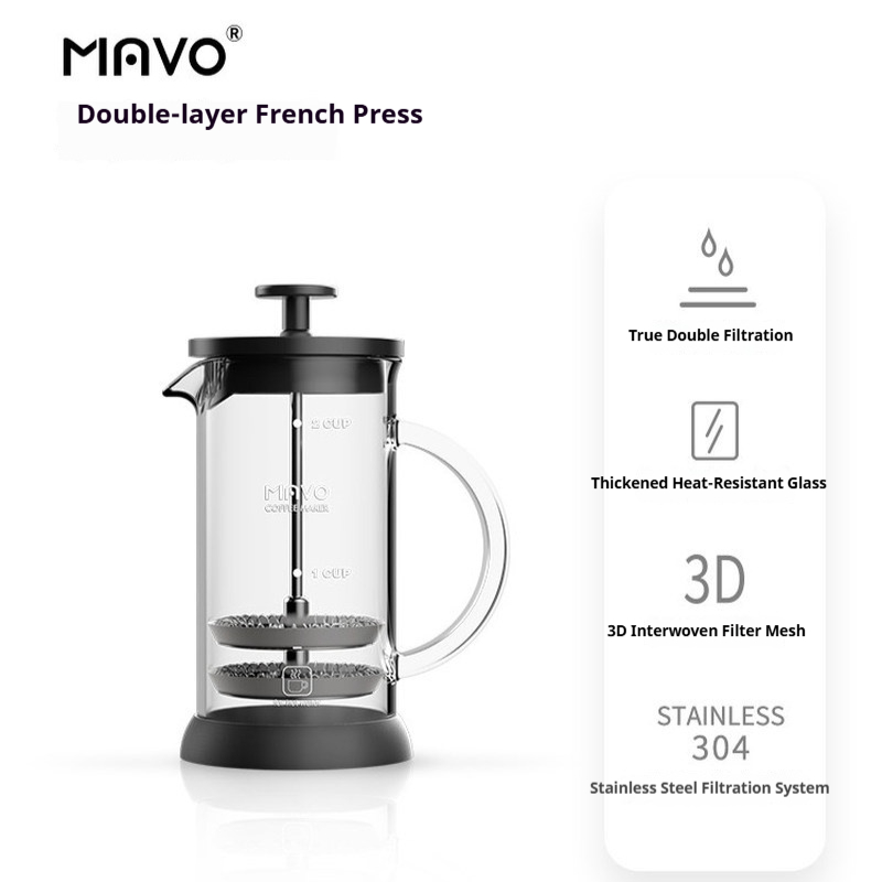 MAVO French Press Coffee Maker - French Press Glass reseña y precio