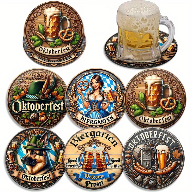 6pcs 4in Wooden Vintage Beer F - Coffee Tea Jug reseña y precio