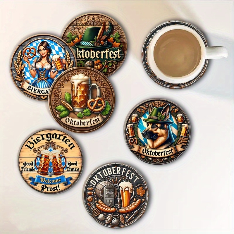 6pcs 4in Wooden Vintage Beer F - Coffee Tea Jug reseña y precio