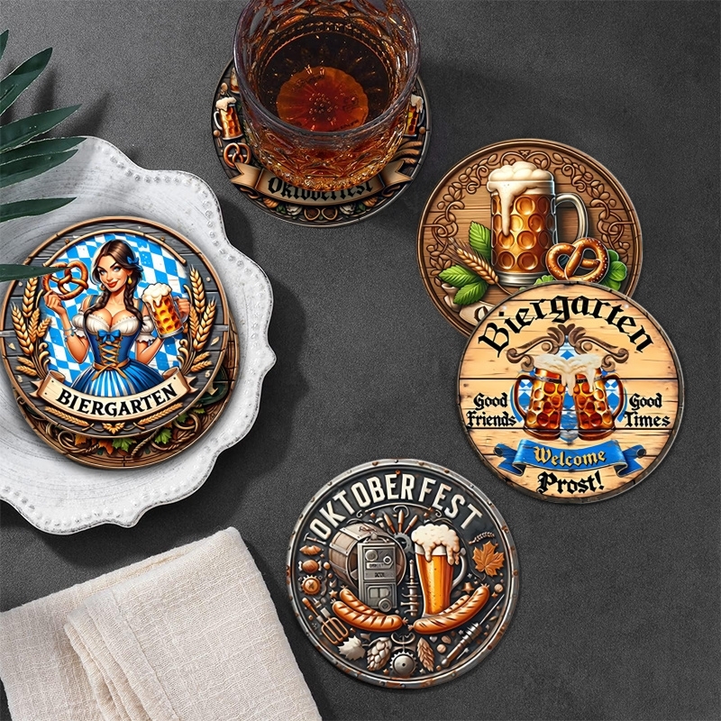 6pcs 4in Wooden Vintage Beer F - Coffee Tea Jug reseña y precio