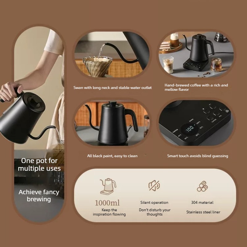 Electric Gooseneck Coffee Kett - Pour Over Kettle reseña y precio