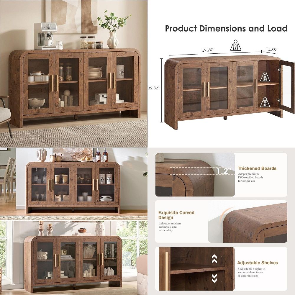 Sideboard Buffet Cabinet with  - Coffee&Tea House Opinie reseña y precio
