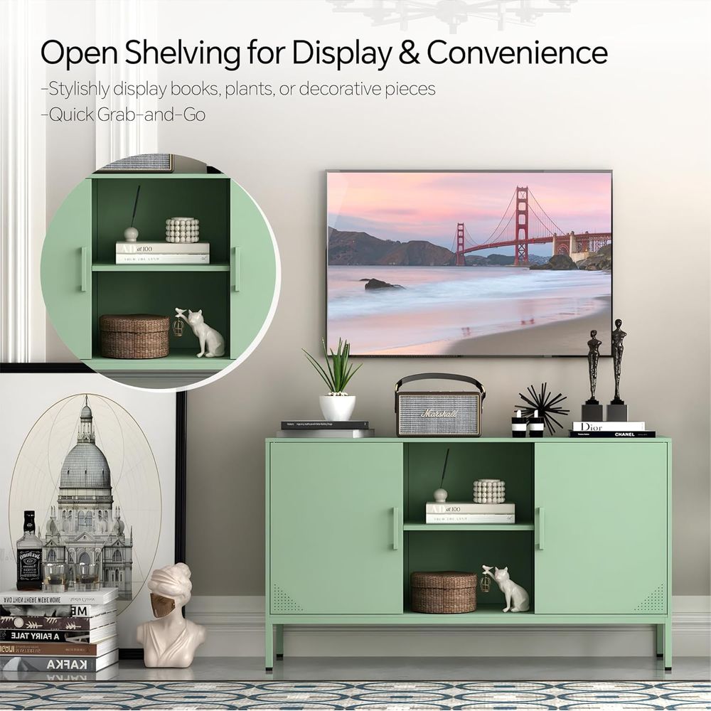 Green 65 Inch TV Stand with St - Coffee&Tea House Opinie reseña y precio