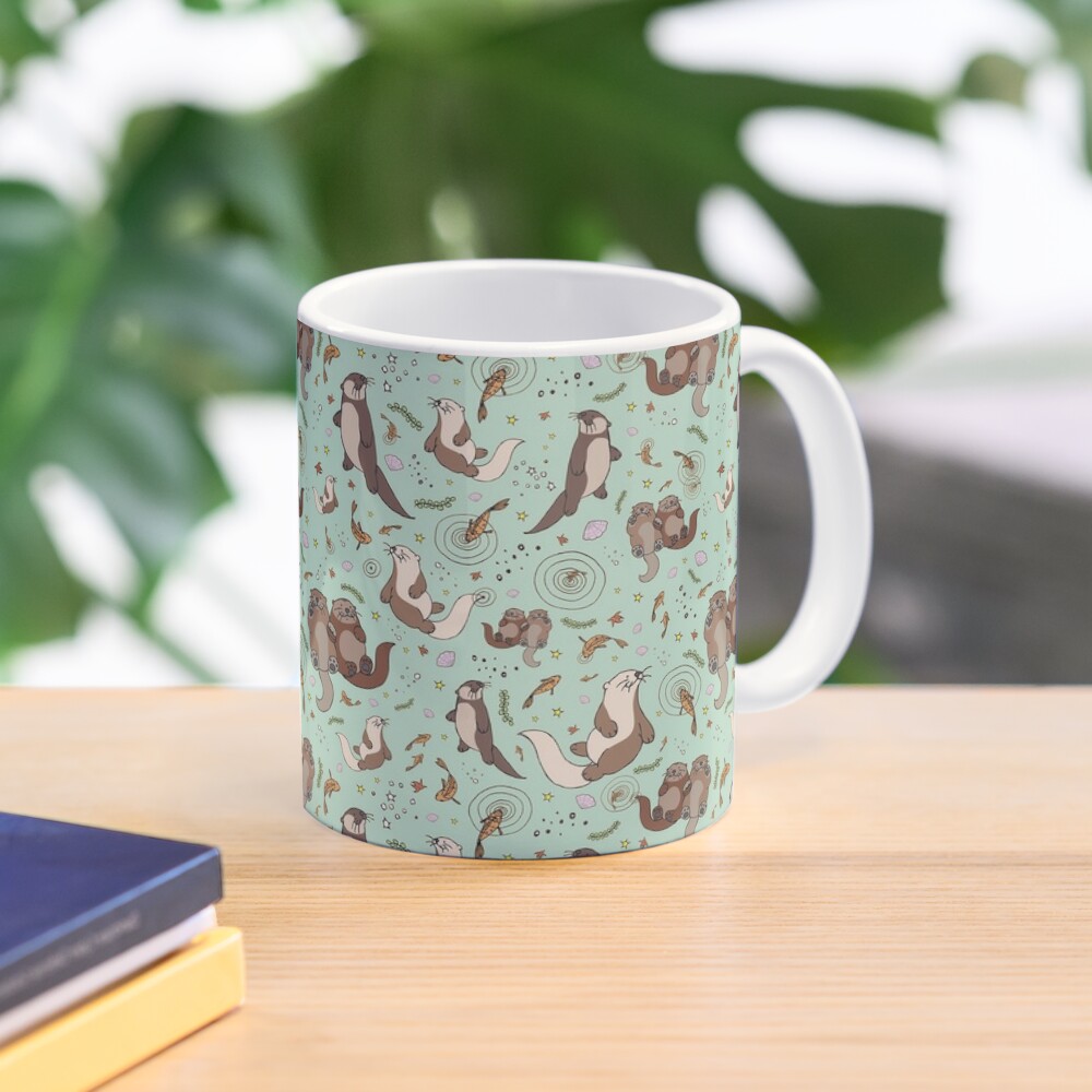 Otters In Blue Classic  Mug Cu - Coffee Tea Picture reseña y precio