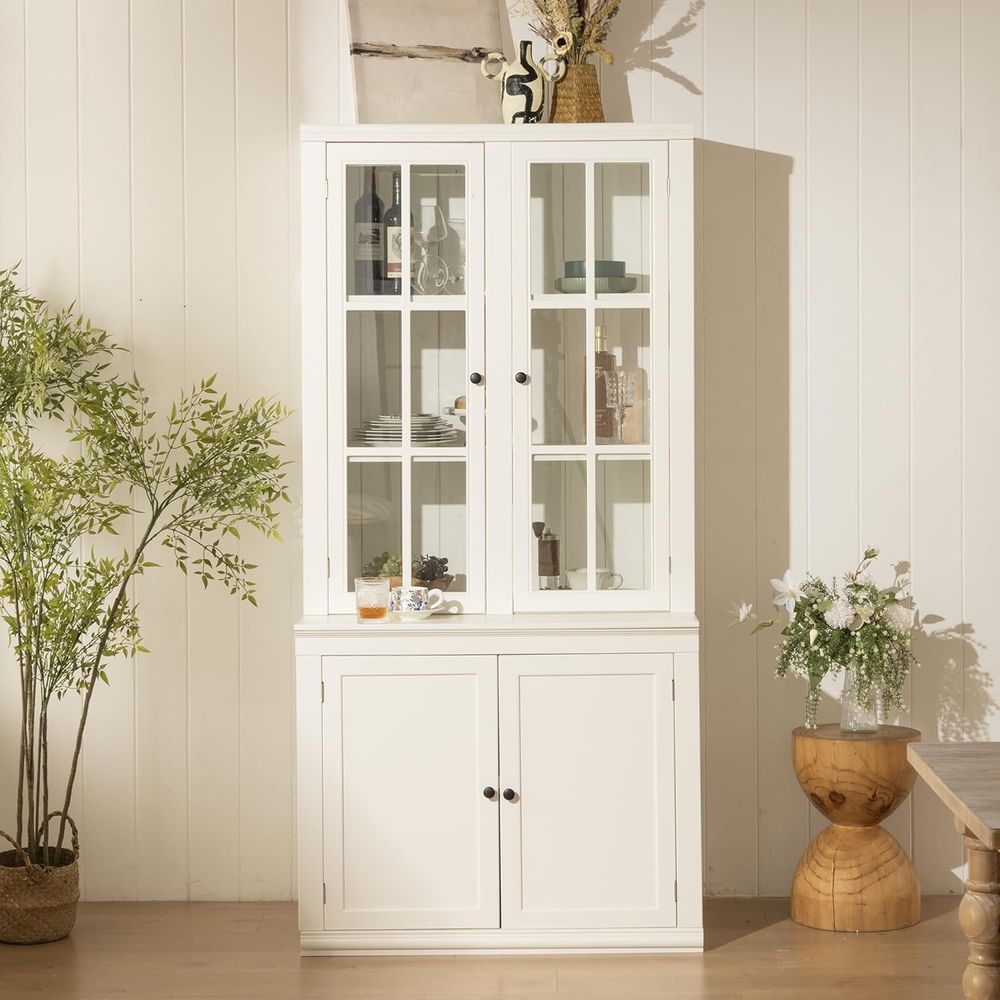 75 Tall White Glass Door Kitch - Coffee&Tea House Opinie reseña y precio
