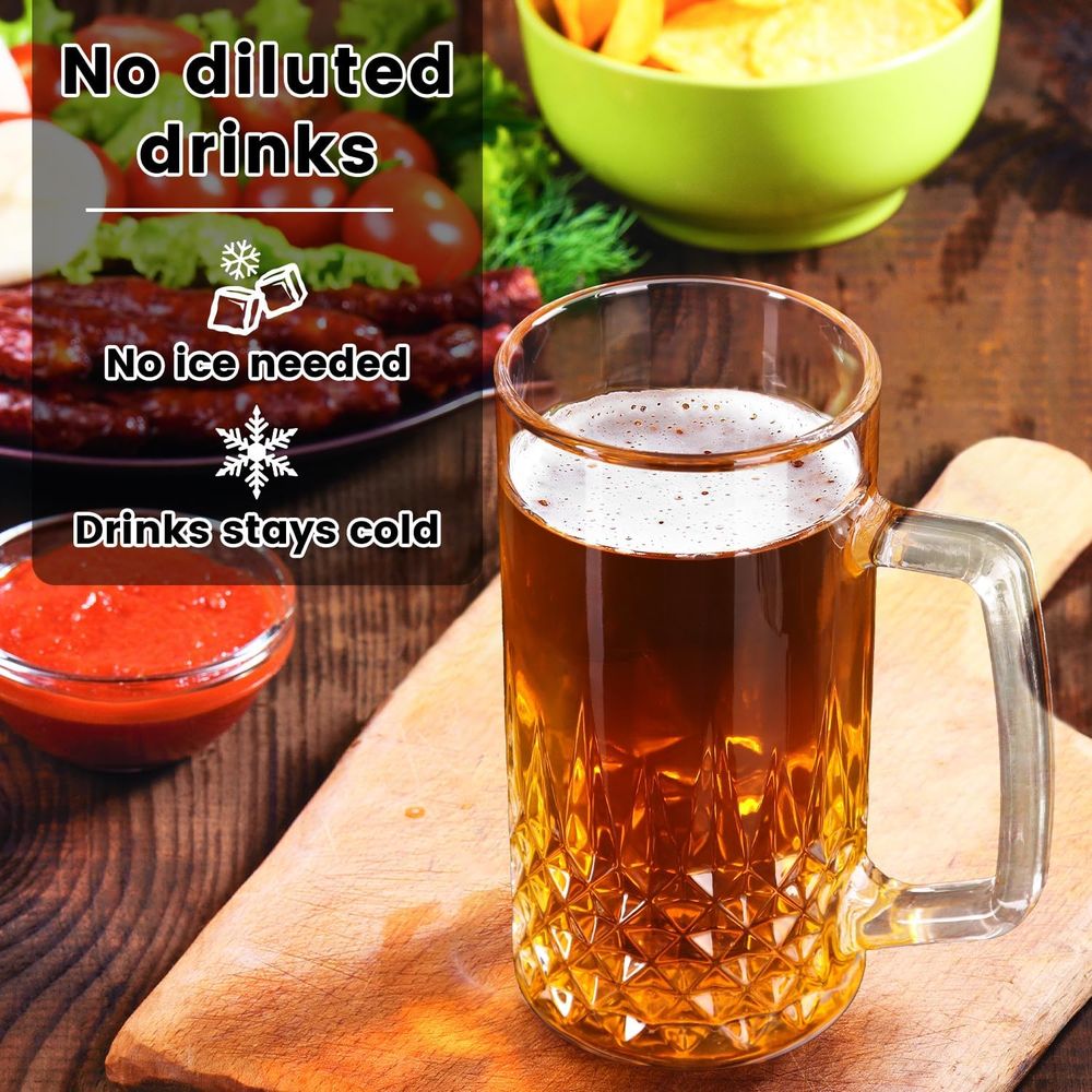20 oz Heavy Glass Mugs Set of  - Mug Tea Coffee reseña y precio