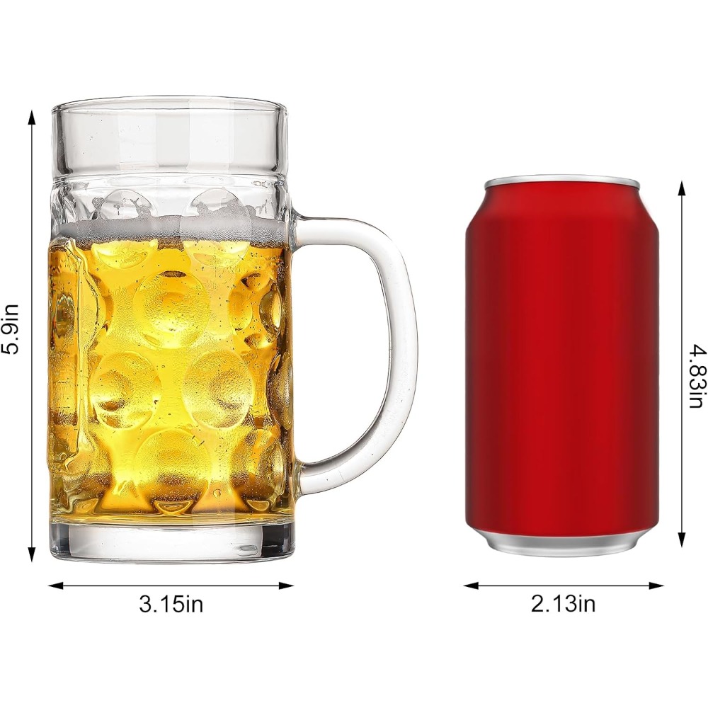 20oz Large Beer Mugs Set of 2, - Mug Tea Coffee reseña y precio