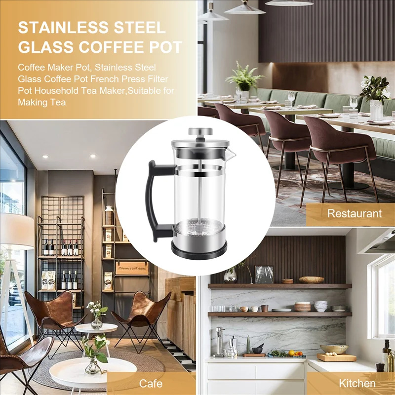 Coffee French Press Pot With F - French Press Glass reseña y precio